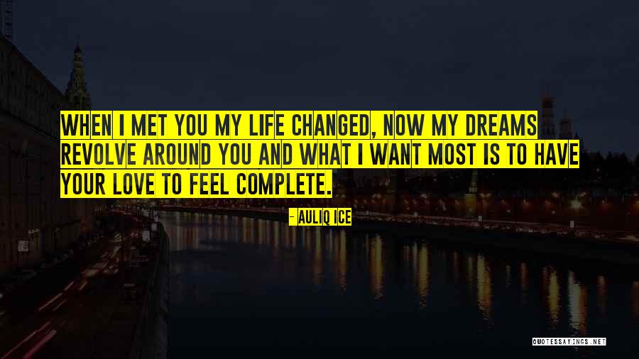 You Changed My Life Quotes By Auliq Ice