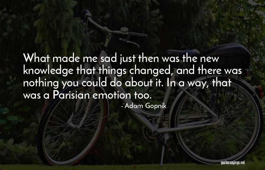 You Changed Sad Quotes By Adam Gopnik