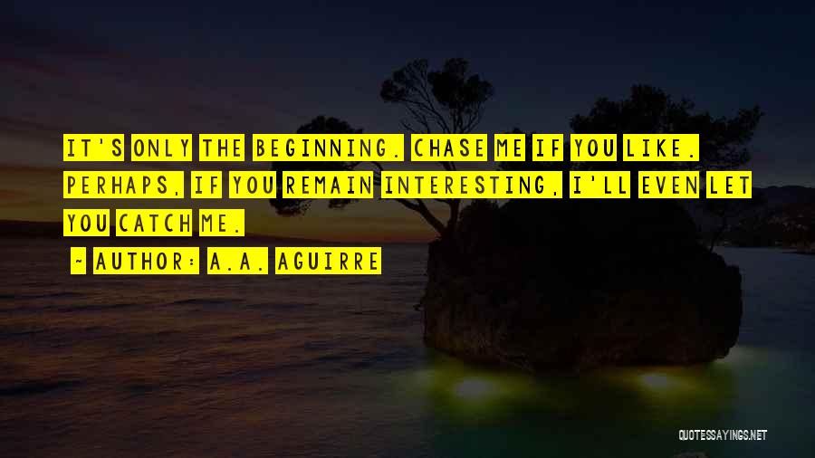 You Chase Me Quotes By A.A. Aguirre