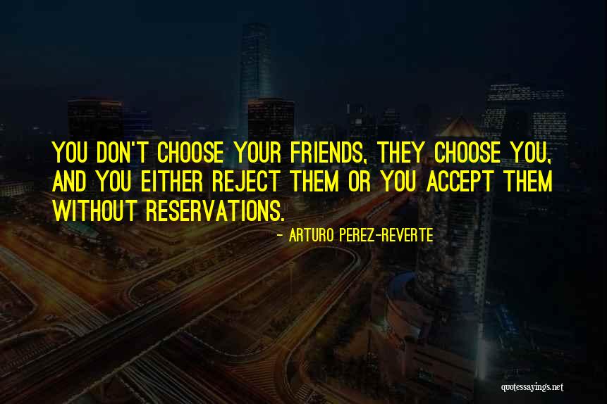 You Choose Your Friends Quotes By Arturo Perez-Reverte