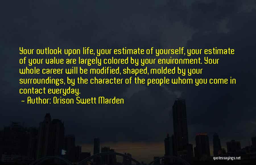 You Colored My Life Quotes By Orison Swett Marden