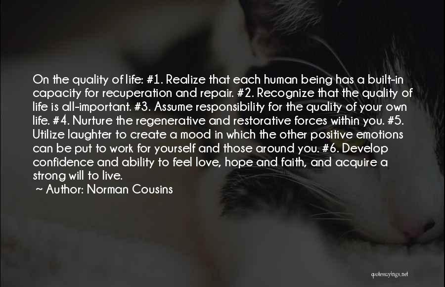 You Create Your Own Life Quotes By Norman Cousins
