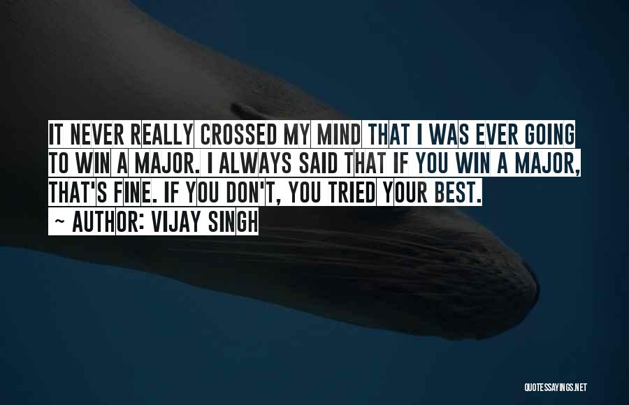 You Crossed My Mind Quotes By Vijay Singh