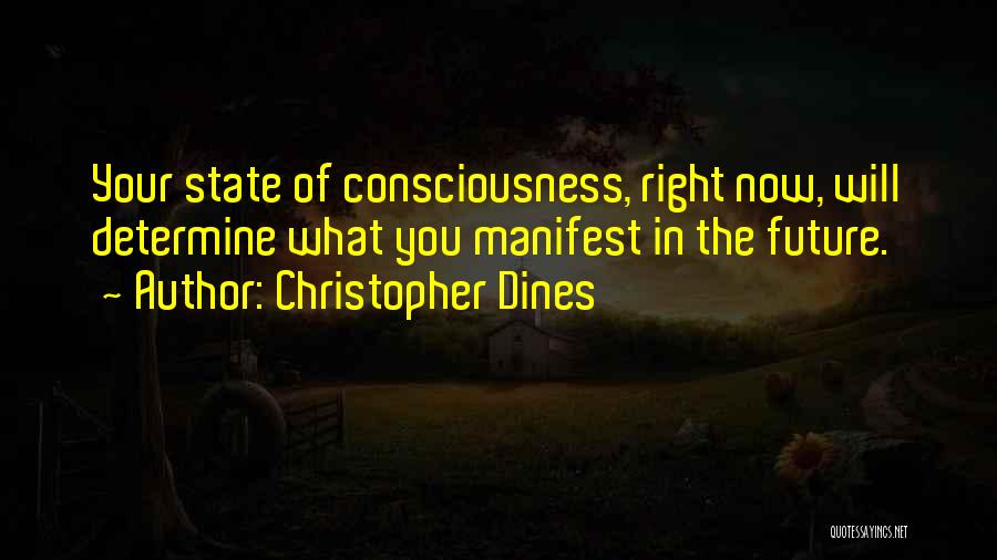 You Determine Your Future Quotes By Christopher Dines