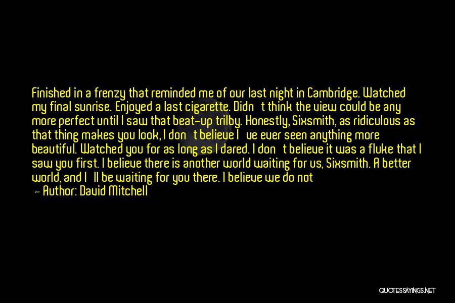 You Didn't Believe In Me Quotes By David Mitchell