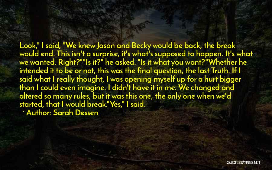 You Didn't Break Me Quotes By Sarah Dessen