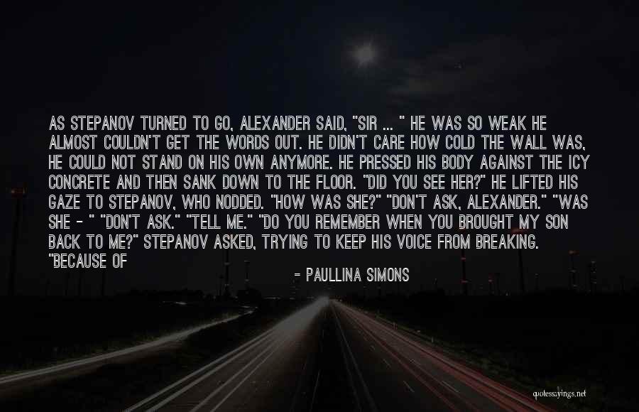 You Didn't Care Before Quotes By Paullina Simons You Didn't Care Before Quotes By Paullina Simons