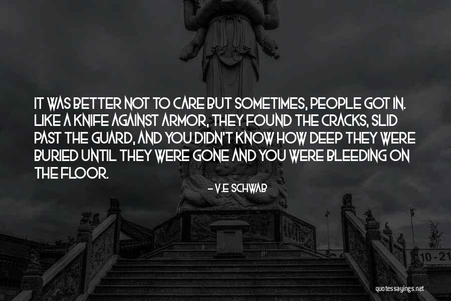 You Didn't Care Quotes By V.E Schwab You Didn't Care Quotes By V.E Schwab