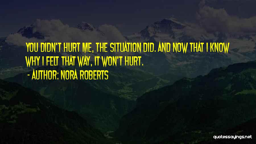 You Didn't Hurt Me Quotes By Nora Roberts