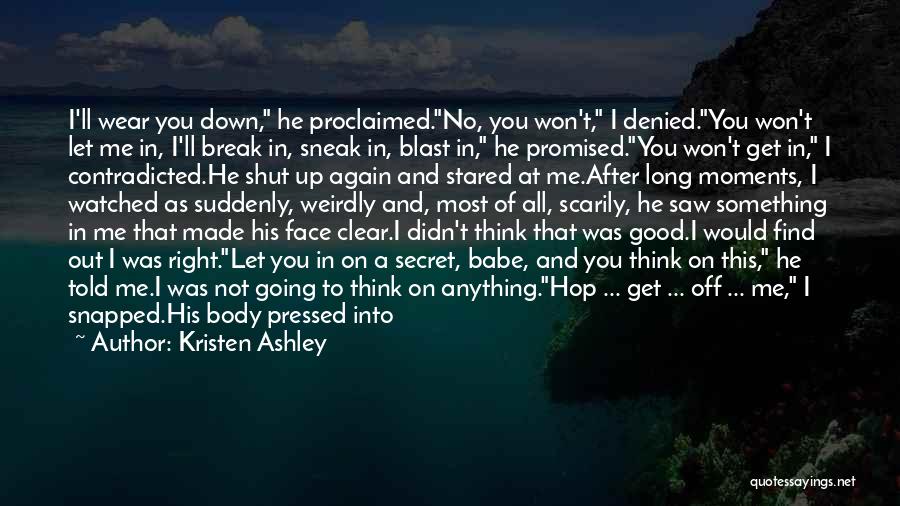 You Didn't Let Me Down Quotes By Kristen Ashley