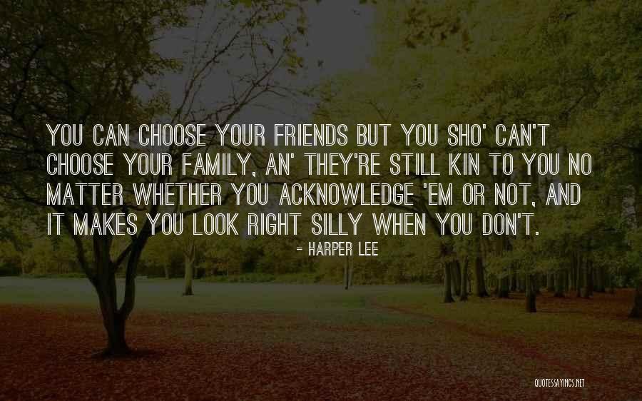 You Don't Choose Family Quotes By Harper Lee