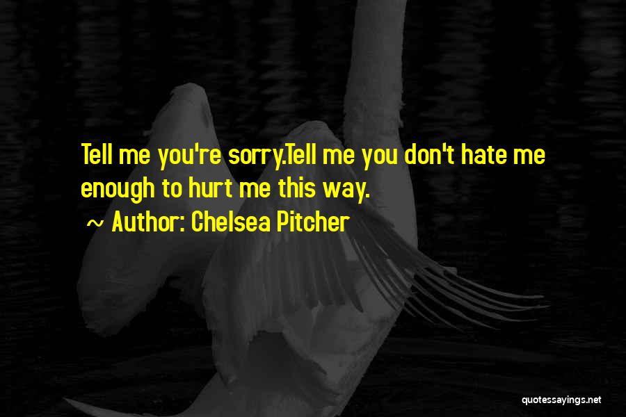 You Don't Hate Me Quotes By Chelsea Pitcher