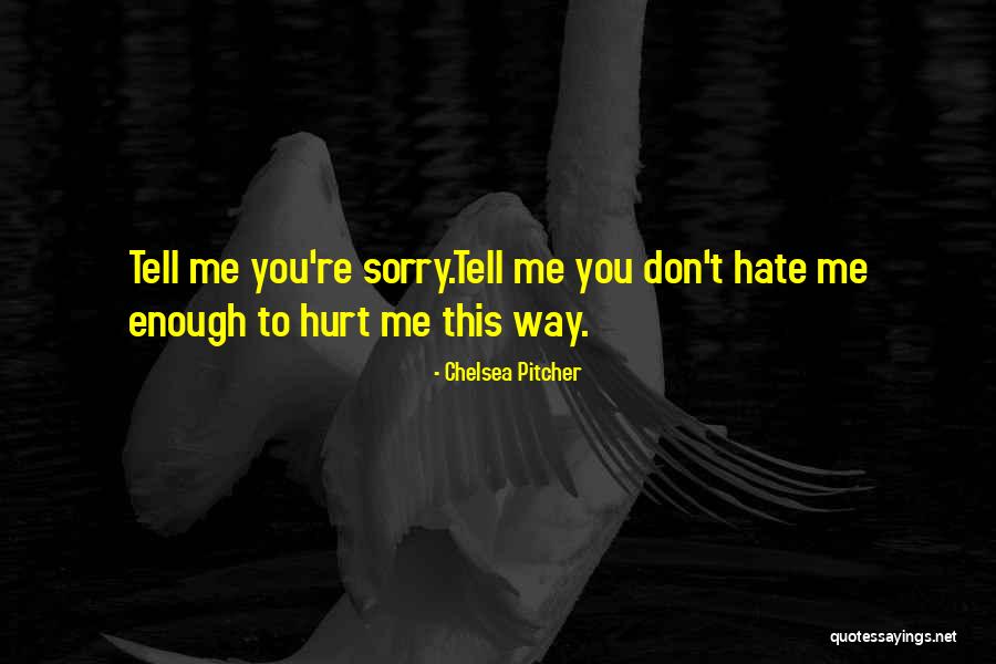 You Don't Hate Me Quotes By Chelsea Pitcher