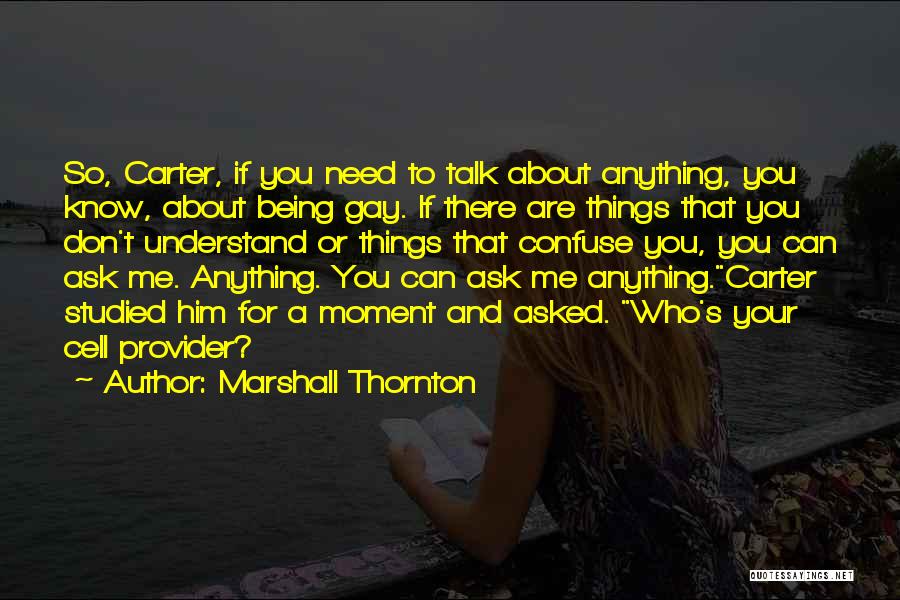 You Don't Know Anything About Me Quotes By Marshall Thornton