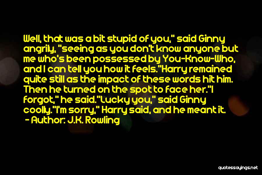 You Don't Know How It Feels Quotes By J.K. Rowling