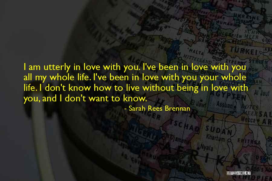 You Don't Know I Love You Quotes By Sarah Rees Brennan