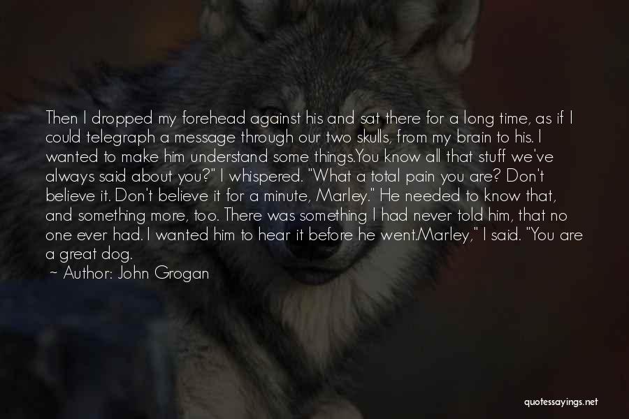 You Don't Know My Pain Quotes By John Grogan