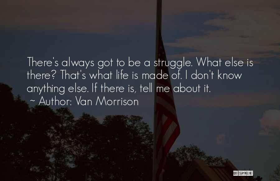 You Don't Know My Struggle Quotes By Van Morrison