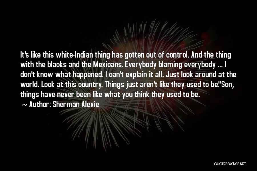 You Don't Look At Me Like You Used To Quotes By Sherman Alexie