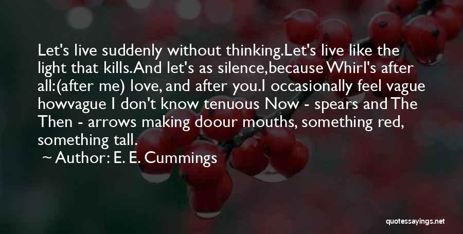 You Don't Love Me And I Know Now Quotes By E. E. Cummings