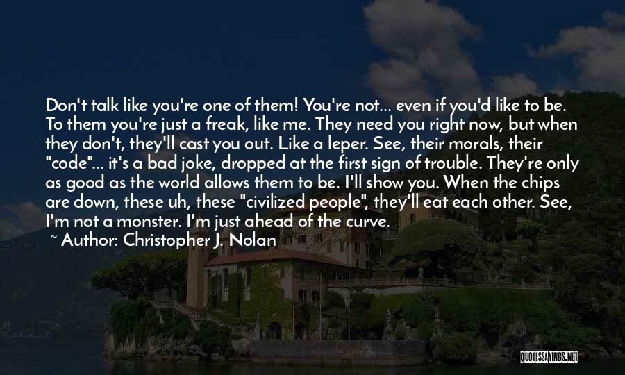 You Don't Need Me Now Quotes By Christopher J. Nolan