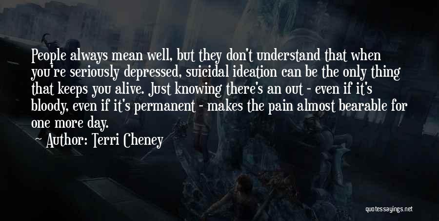 You Don't Understand My Pain Quotes By Terri Cheney