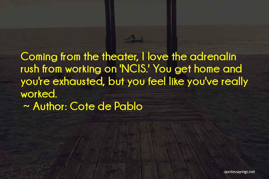 You Feel Like Home Quotes By Cote De Pablo