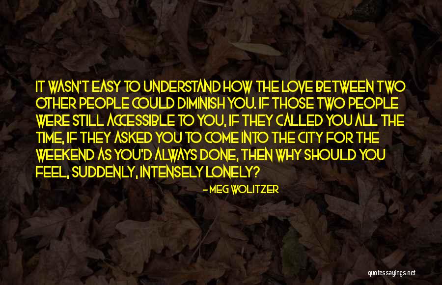 You Feel Lonely Quotes By Meg Wolitzer