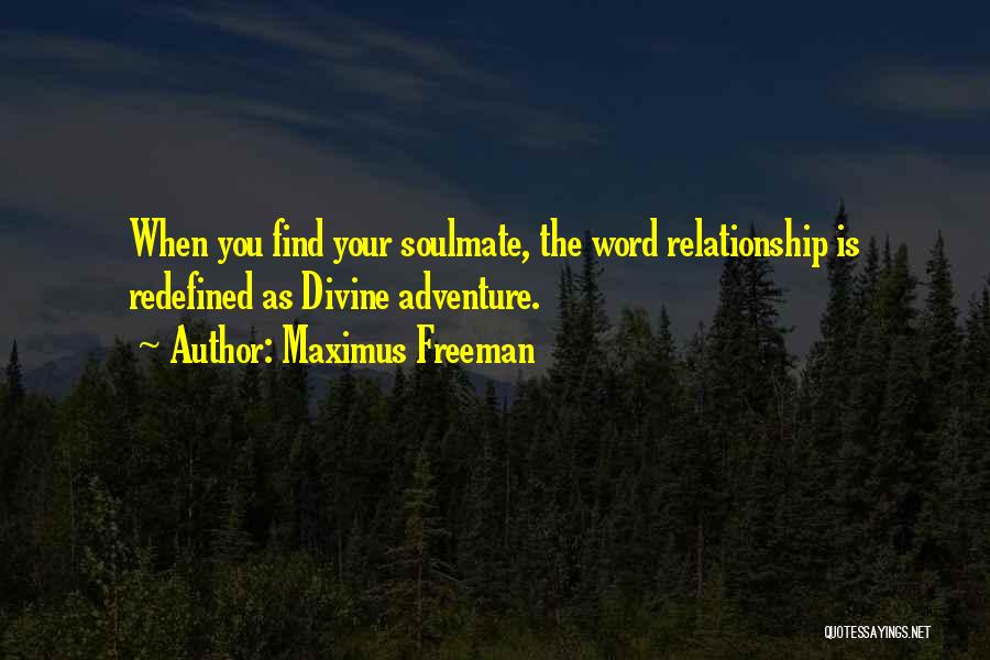 You Find Your Soulmate Quotes By Maximus Freeman