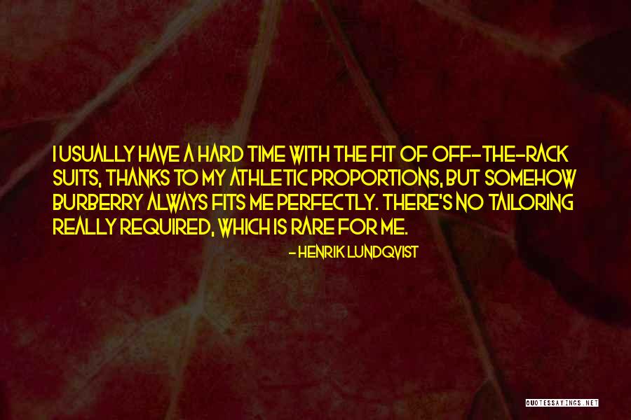 You Fit Me Perfectly Quotes By Henrik Lundqvist