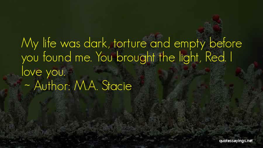 You Found Me Love Quotes By M.A. Stacie