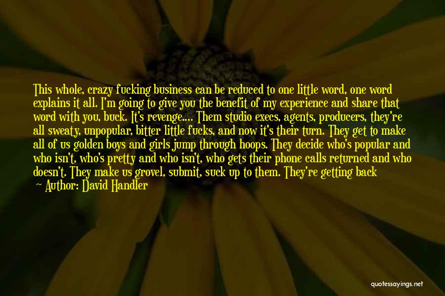 You Get What Give Quotes By David Handler