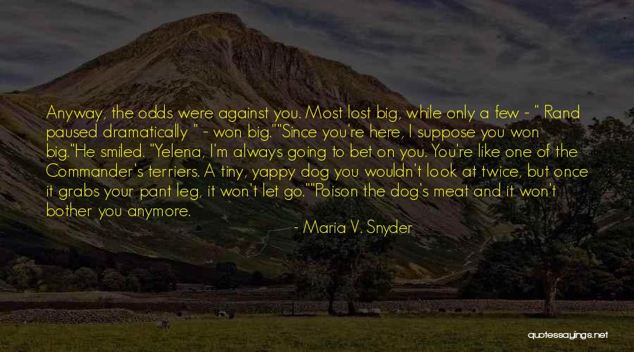 You Go Dog Quotes By Maria V. Snyder You Go Dog Quotes By Maria V. Snyder