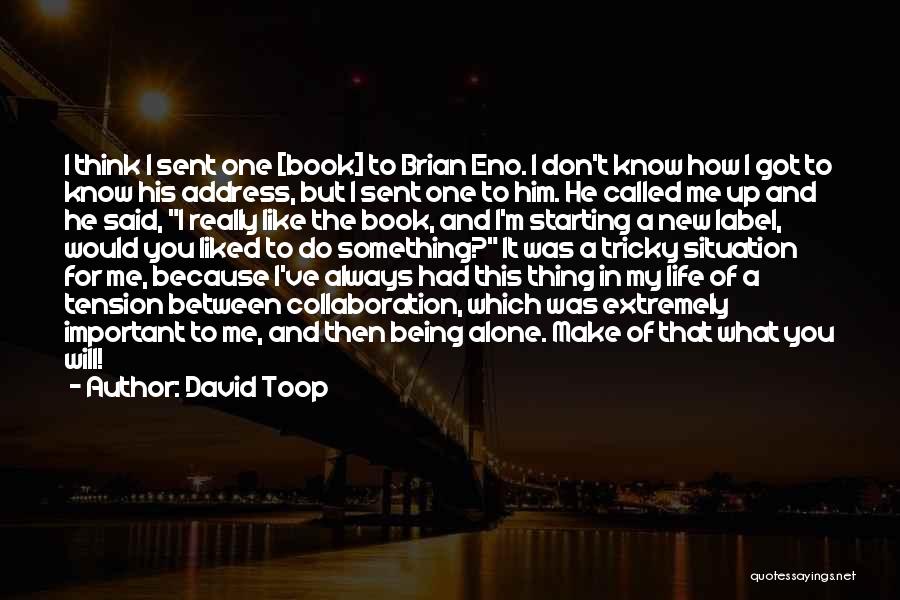 You Got Me Thinking Quotes By David Toop