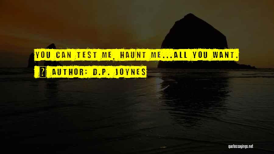 You Haunt Me Quotes By D.P. Joynes