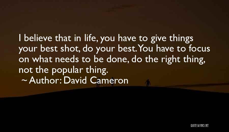 You Have Done Your Best Quotes By David Cameron