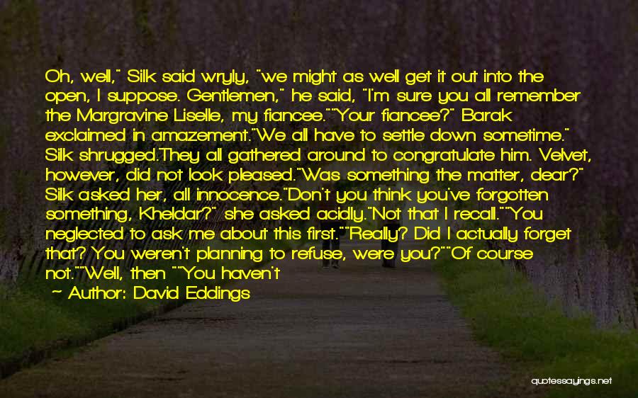 You Have Forgotten Me Quotes By David Eddings