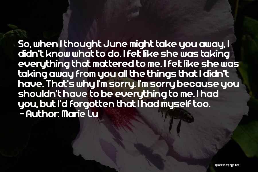 You Have Forgotten Me Quotes By Marie Lu