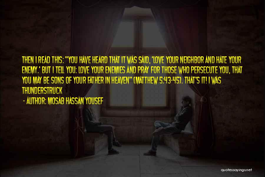 You Have Gone To Heaven Quotes By Mosab Hassan Yousef