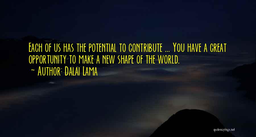 You Have Great Potential Quotes By Dalai Lama