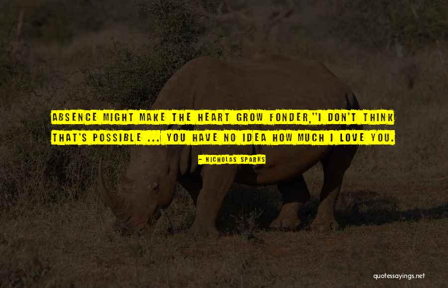 You Have No Idea Love Quotes By Nicholas Sparks You Have No Idea Love Quotes By Nicholas Sparks