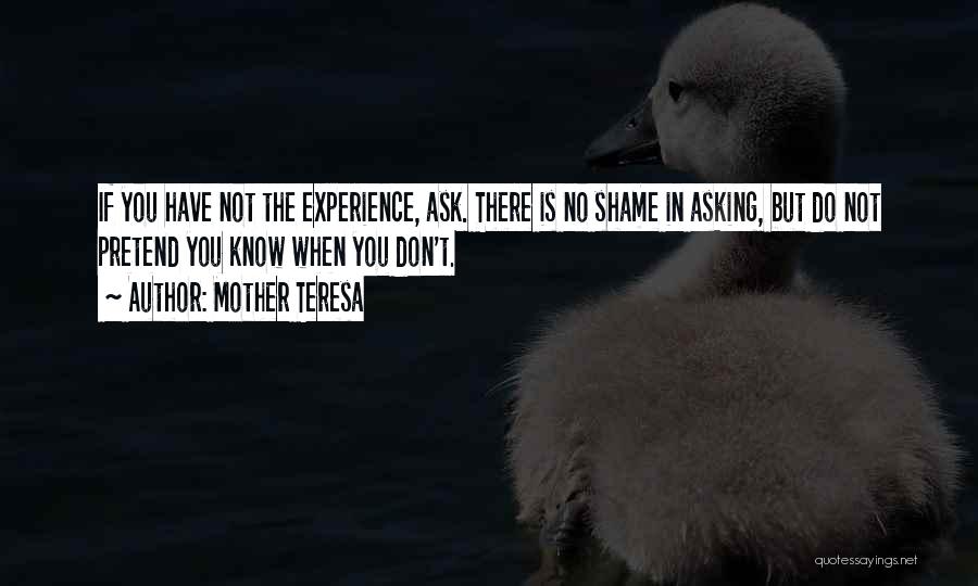 You Have No Shame Quotes By Mother Teresa