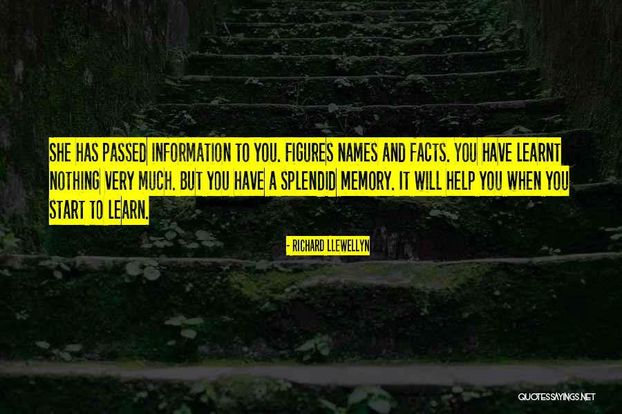 You Have To Start Quotes By Richard Llewellyn You Have To Start Quotes By Richard Llewellyn