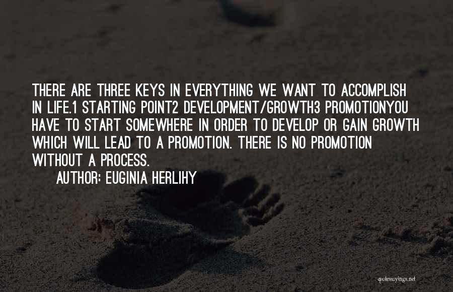 You Have To Start Somewhere Quotes By Euginia Herlihy