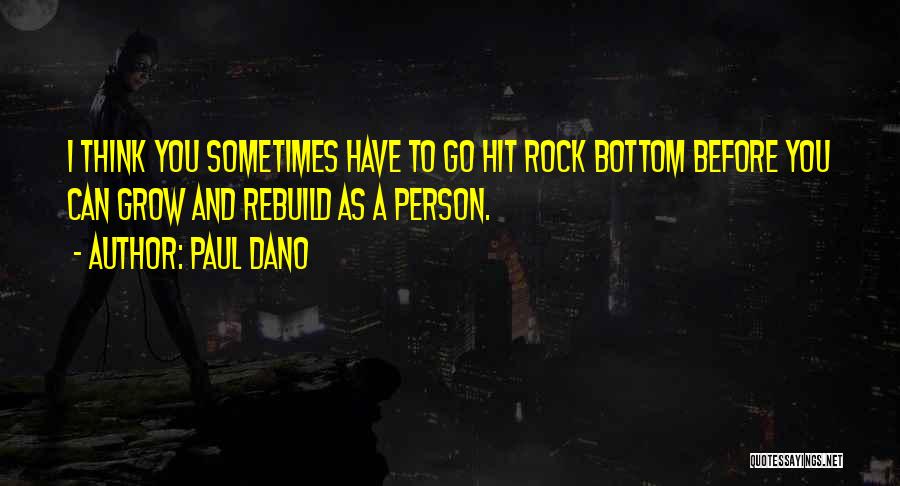 You Hit Rock Bottom Quotes By Paul Dano