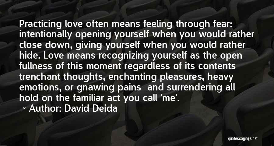 You Hold Me Down Quotes By David Deida