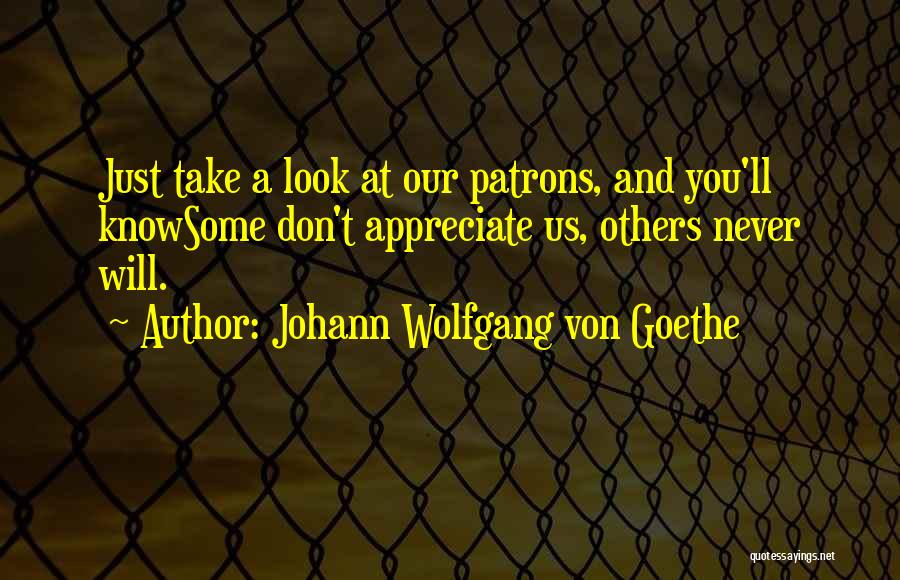 You Just Don't Know Quotes By Johann Wolfgang Von Goethe