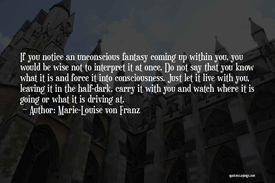 You Just Live Once Quotes By Marie-Louise Von Franz