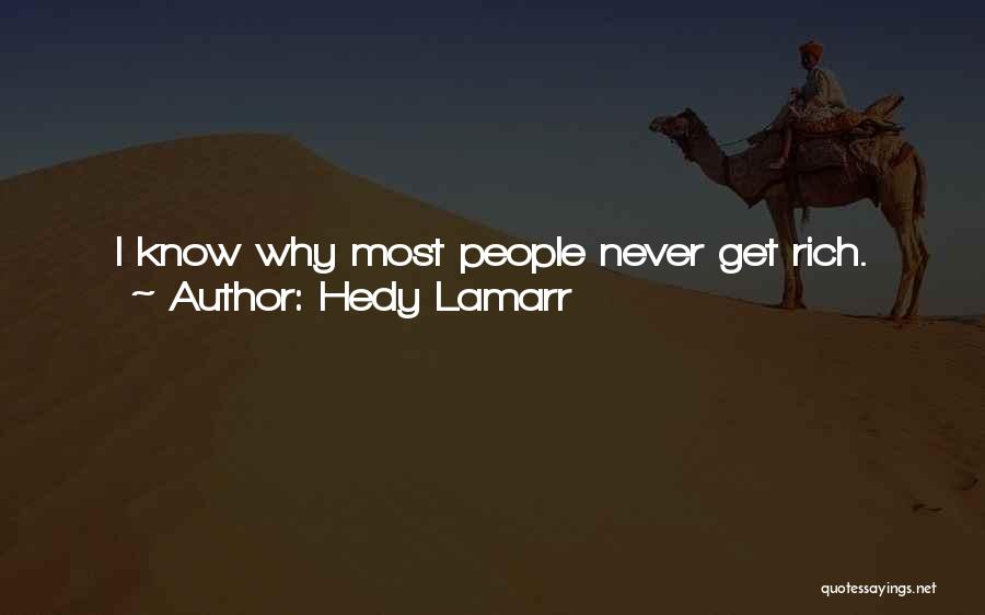 You Just Never Know Quotes By Hedy Lamarr