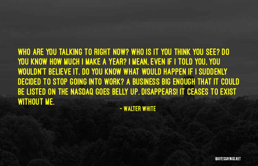 You Know How Much You Mean To Me Quotes By Walter White